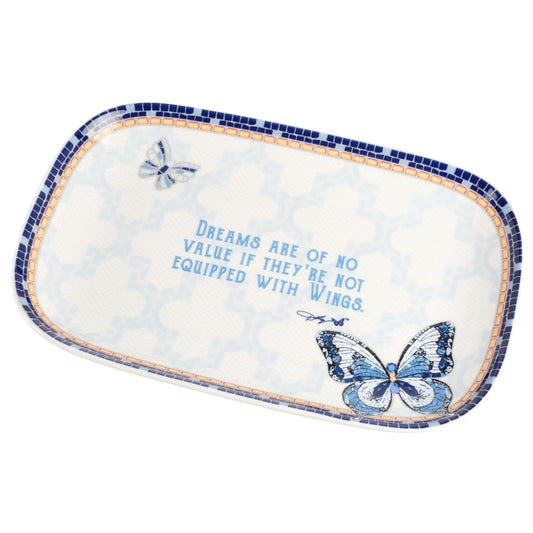 Dolly Parton Jeweled Mosaic Tray - 13x9 Inch Blue Serving Tray
