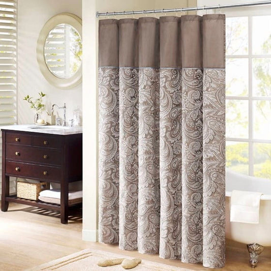MAYEERTY Jacquard Shower Curtain, 72" x 72", Machine-Washable, Multicolor