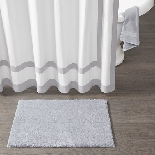 MAYEERTY Soft Polyester Bath Runner Rug, 24" x 40", Grey
