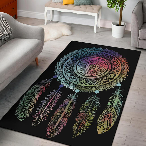 Dreamcarcher Colorful Native American Design Area Rug