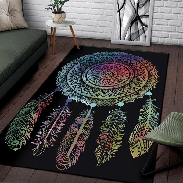 Dreamcarcher Colorful Native American Design Area Rug