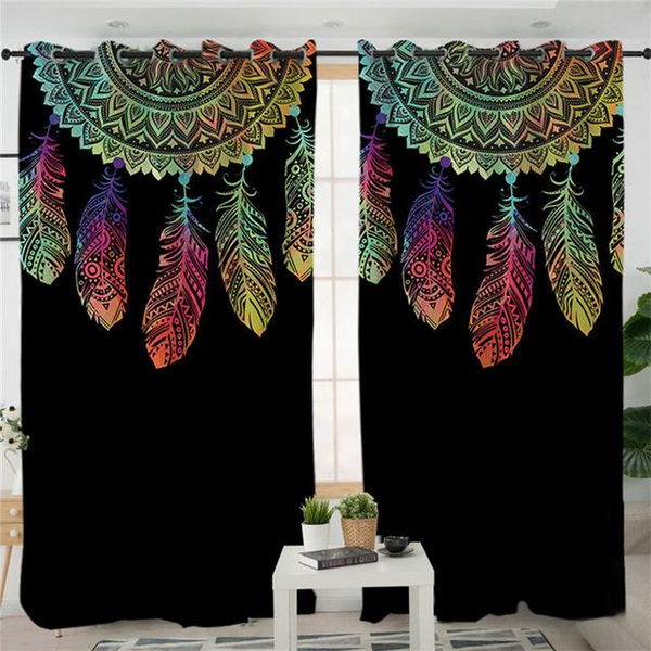 Dreamcatcher Colorful Blackout Curtain Window Drapes