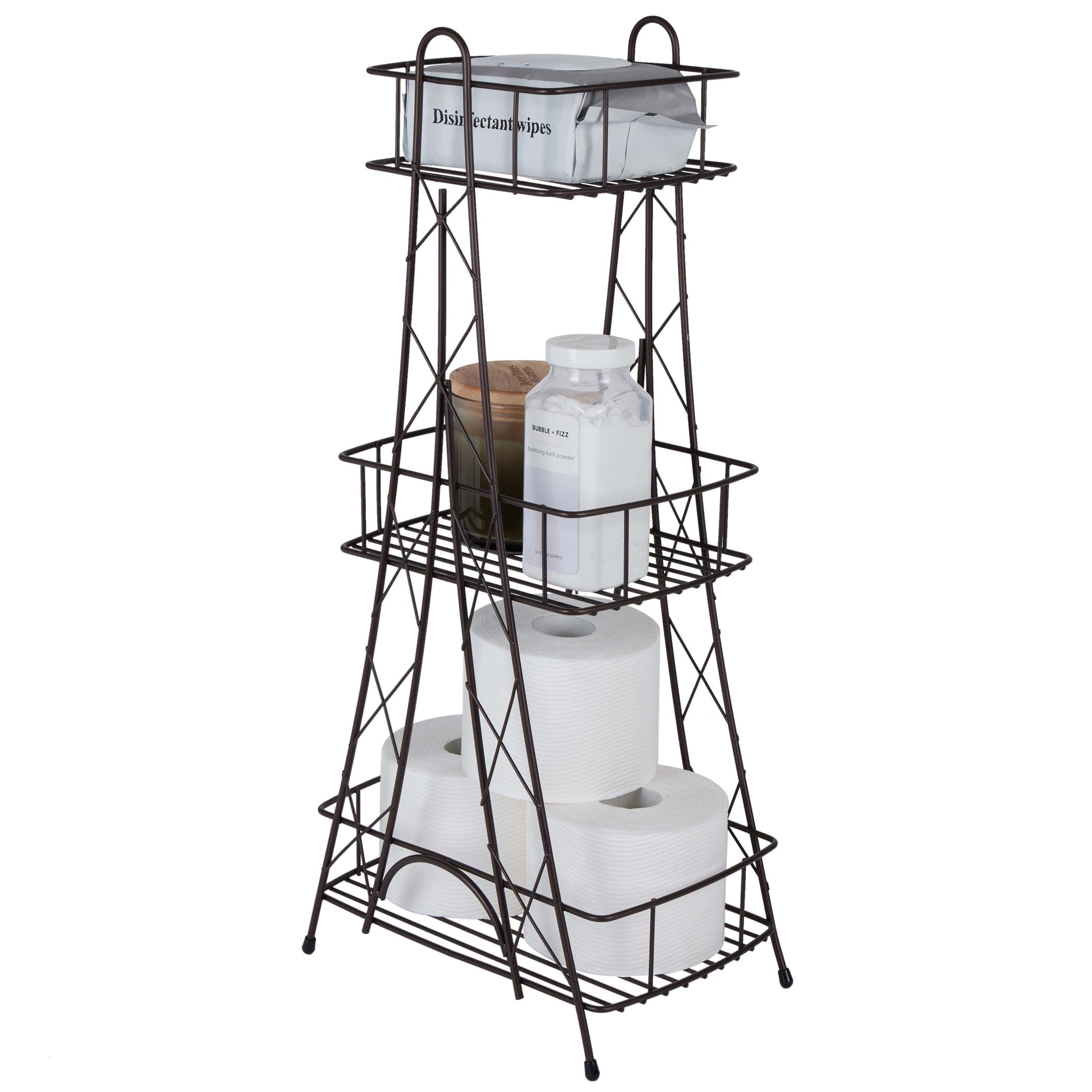 ELLE Paris Ville Des Lumieres Collection Eiffel Tower 3 Tier Spa Tower, 11"x 7"x 24.8" H