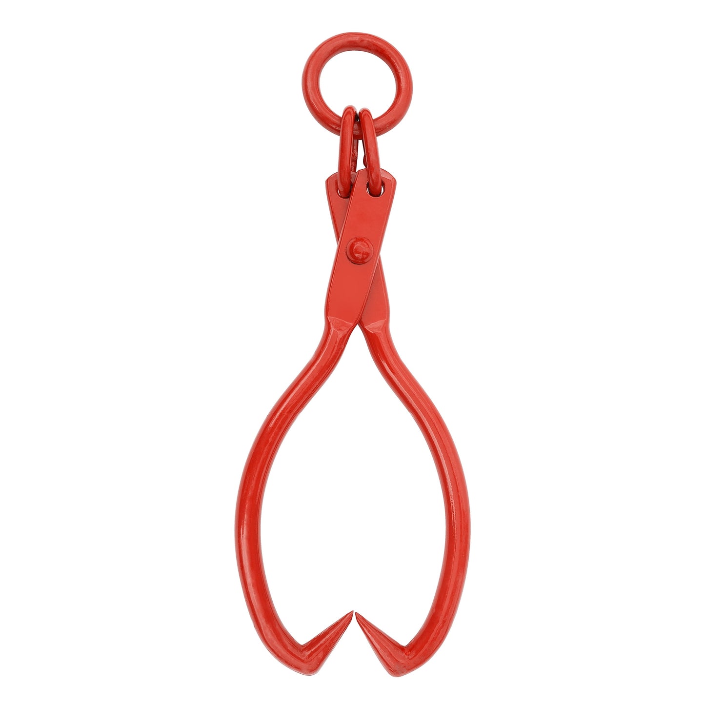 Pure Garden 32â€ Skidding Tongs â€“ Heavy-Duty Log Grabber with Chain Ring for Dragging Timber, Red