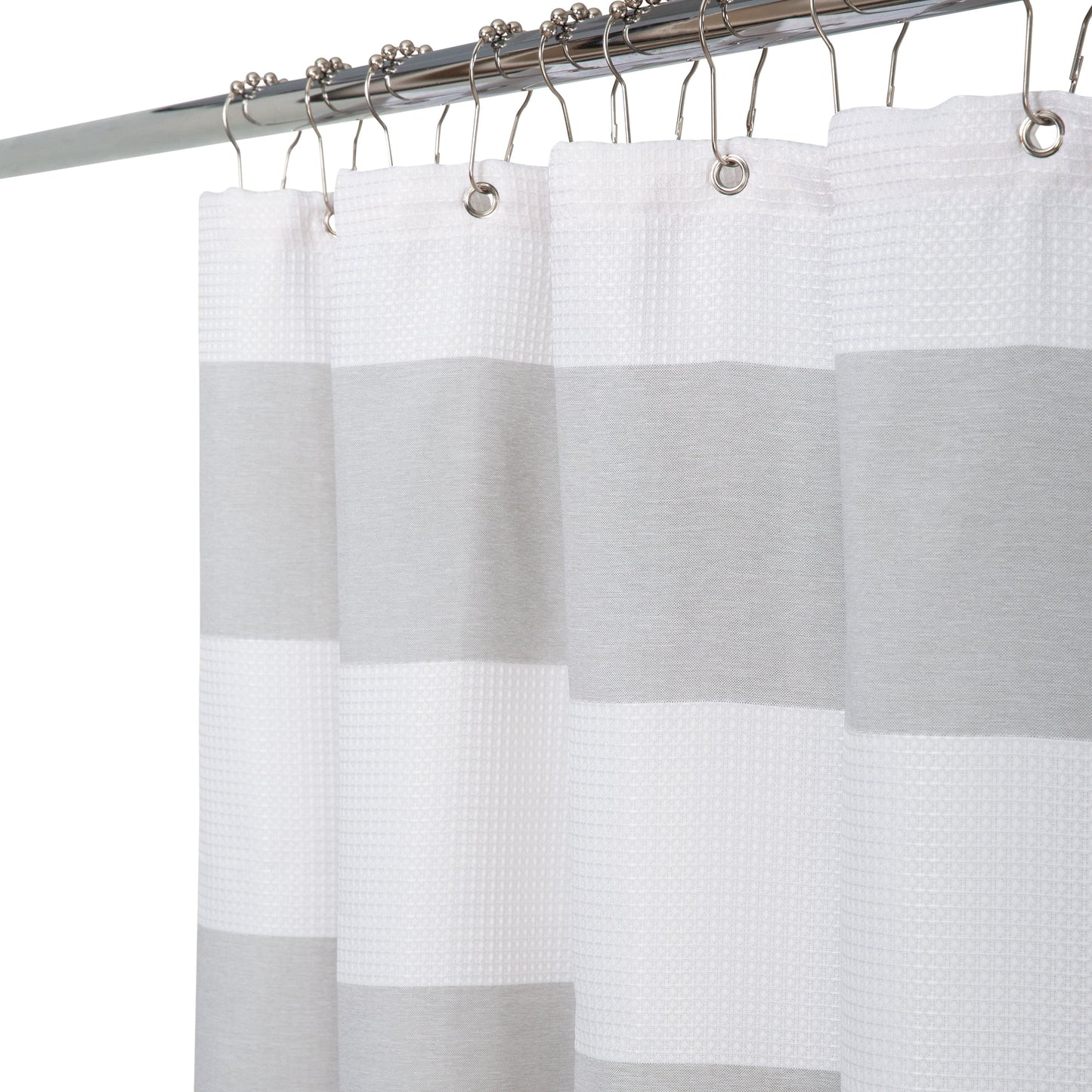 Elle DÃ©cor Jacquard Weave Shower Curtain in Grey Grey