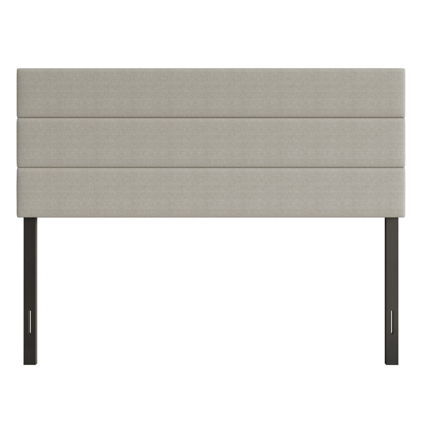 Home Design Etta King Upholstered Headboard with Channel Tufting and Foam Padding, Warm Gray, Easy assembly