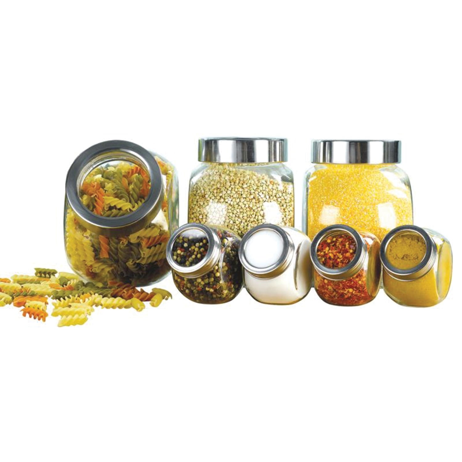 EuroHome 7-Piece Glass Kitchen Storage Set, EW65014(4)