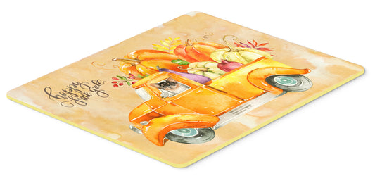 Fall Harvest Long Haired Chihuahua Kitchen or Bath Mat 24x36