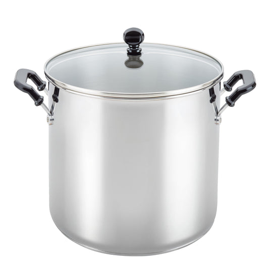 Farberware Classic Series 11 Quart Stainless Steel Stockpot with Lid, Induction Compatible, Metal Utensil and Dishwasher Safe, Stainless Steel