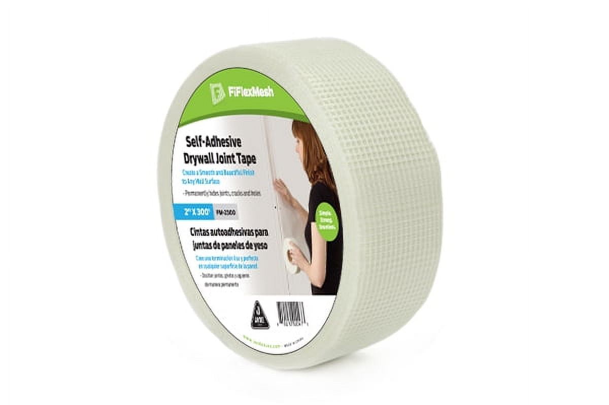 FiFlexMesh Fiberglass Drywall Mesh Tape 2"x500', 2Pk