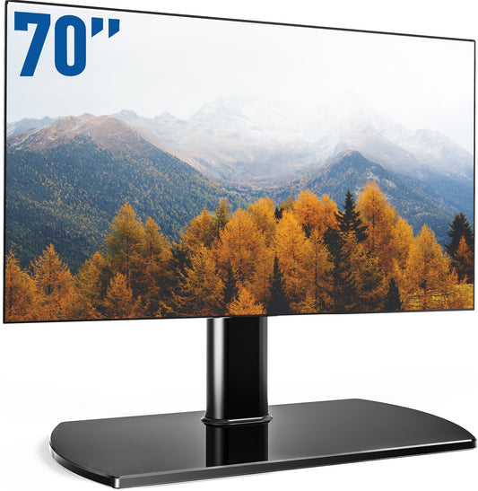 Fitueyes Universal Swivel Tabletop TV Stand base with Mount for 32 to 70 75 inch Sony Lg Samsung Apple LED LCD Flat screen TVs