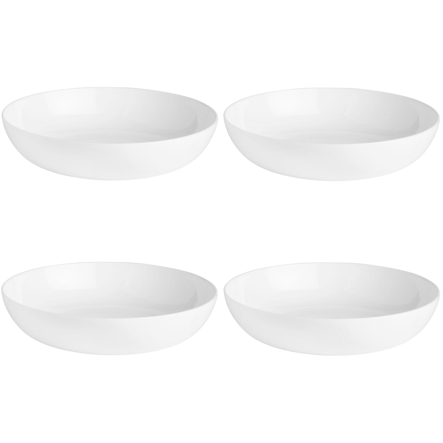 Fitz and Floyd Nevaeh 26 oz White Bone China Pasta Tableware Bowl (4 Count)
