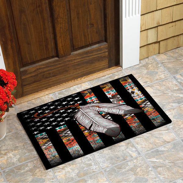 Flag Feather Native Doormat