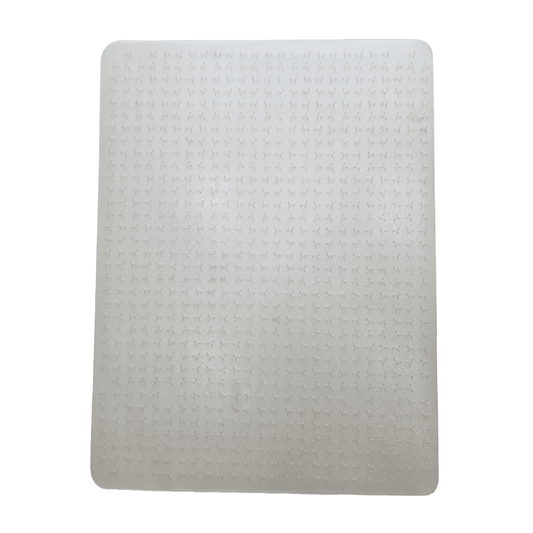 FloortexÂ® CleartexÂ® TrYlokÂ® Vinyl Rectangular Chair Mat for Low Pile Carpets up to 1/4" - 46" x 59"