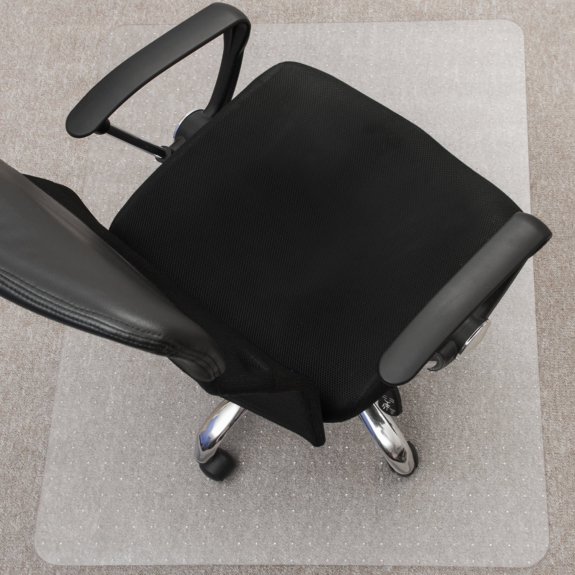 FloortexÂ® ValuematÂ® Polycarbonate Rectangular Chair Mat Low Pile Carpet 48" x 51"