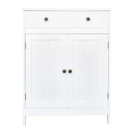 Freestand Cabinet with 2 Doors & 1 Drawer, White