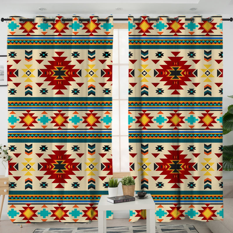 Full Color Southwest Pattern Living Room Curtain