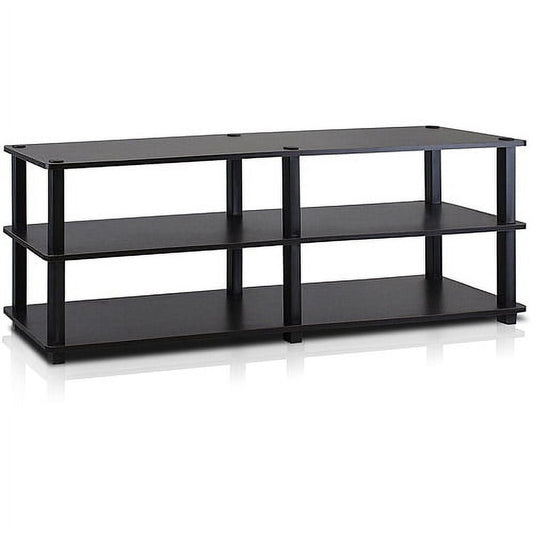 Furinno Tst No-tools 3-Tier Wide Shoe Storage Rack, Espresso/Black