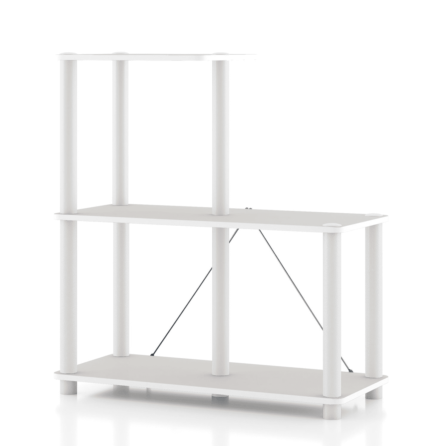 Furniture of America Brooks EstanterÃ­a Abierta para Adultos, 3 Estantes CÃºbicos, Blanca