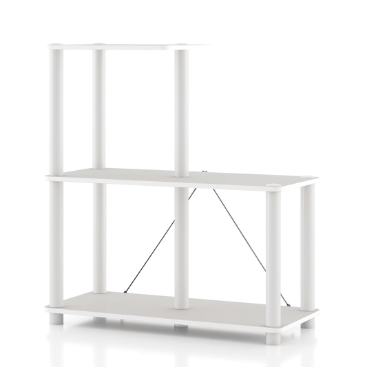 Furniture of America Brooks EstanterÃ­a Abierta para Adultos, 3 Estantes CÃºbicos, Blanca