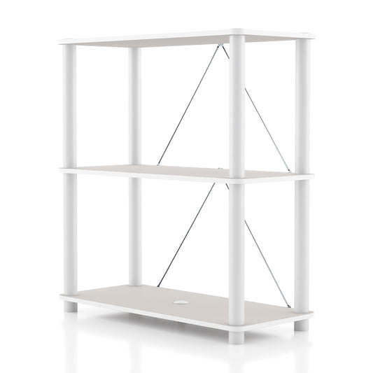 Furniture of America Brooks Adult Open Display Shelf Bookcase, 3-Tier 27-inch Shelves, Greige