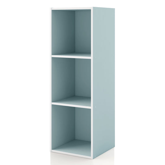 Furniture of America Brooks Stackable 3-Cube Wood Gray Bookcase