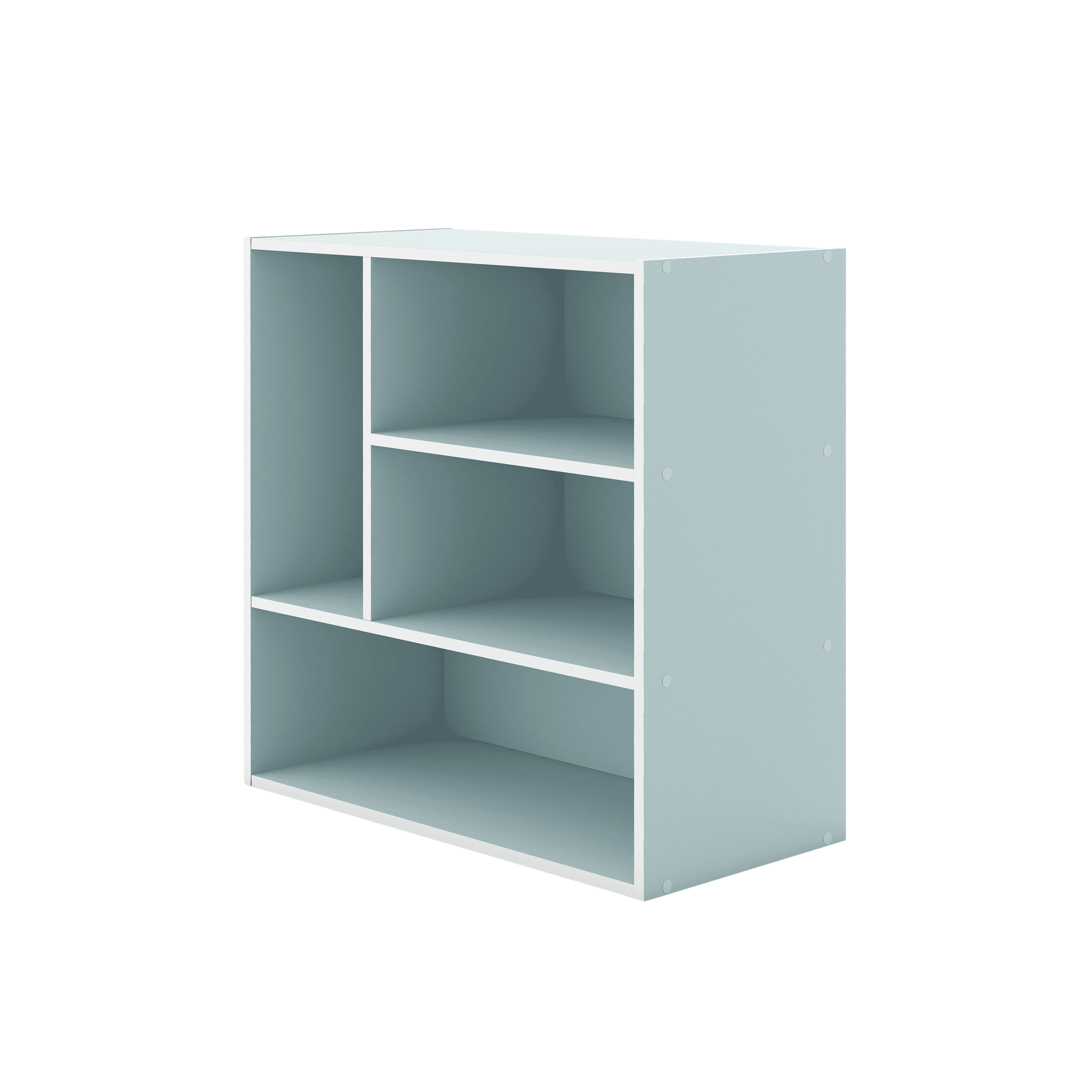 Furniture of America Brooks Stackable 4-Vertical Wood Light Blue Bookcase