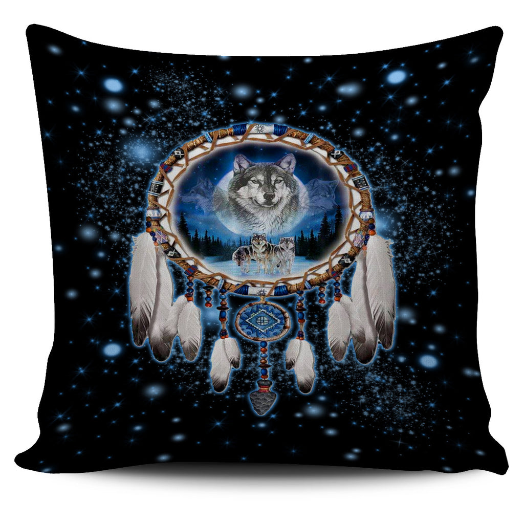 Galaxy Dreamcatcher Wolf 3D Pillow Covers