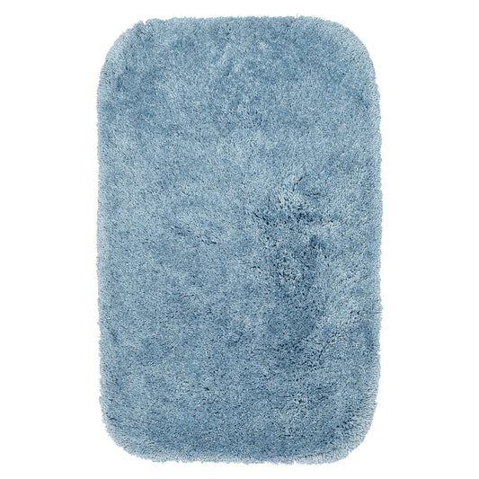 Garland Rug Finest Luxury Washable Nylon Basin Blue Bath Rug, 30" x 50"