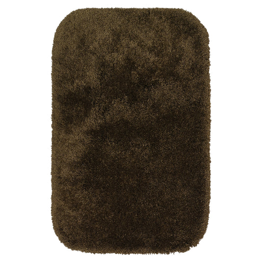Garland Rug Finest Luxury Washable Nylon Chocolate Bath Rug, 30" x 50"