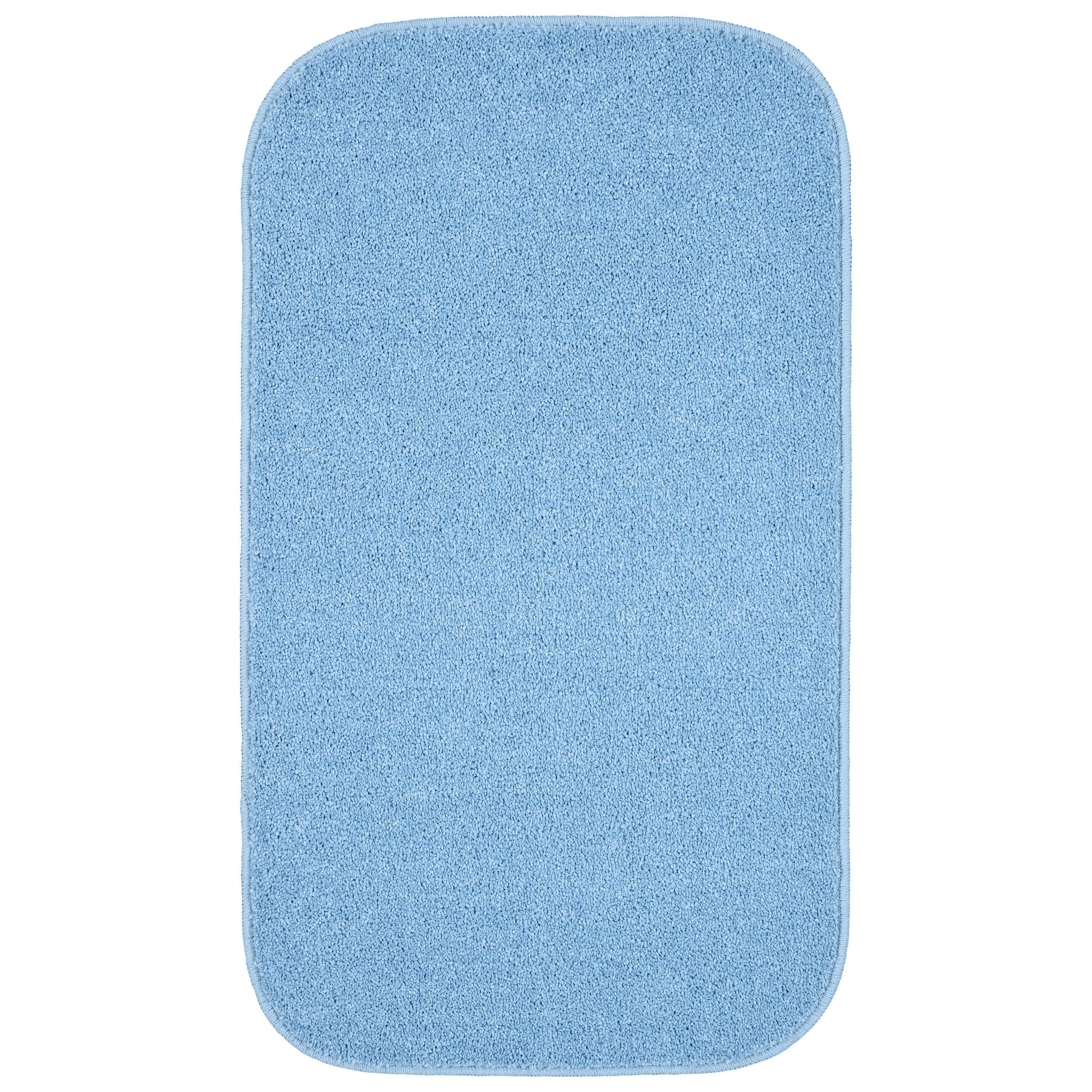 Garland Rug Gramercy Washable Polypropylene Basin Blue Bath Rug, 24" x 40"