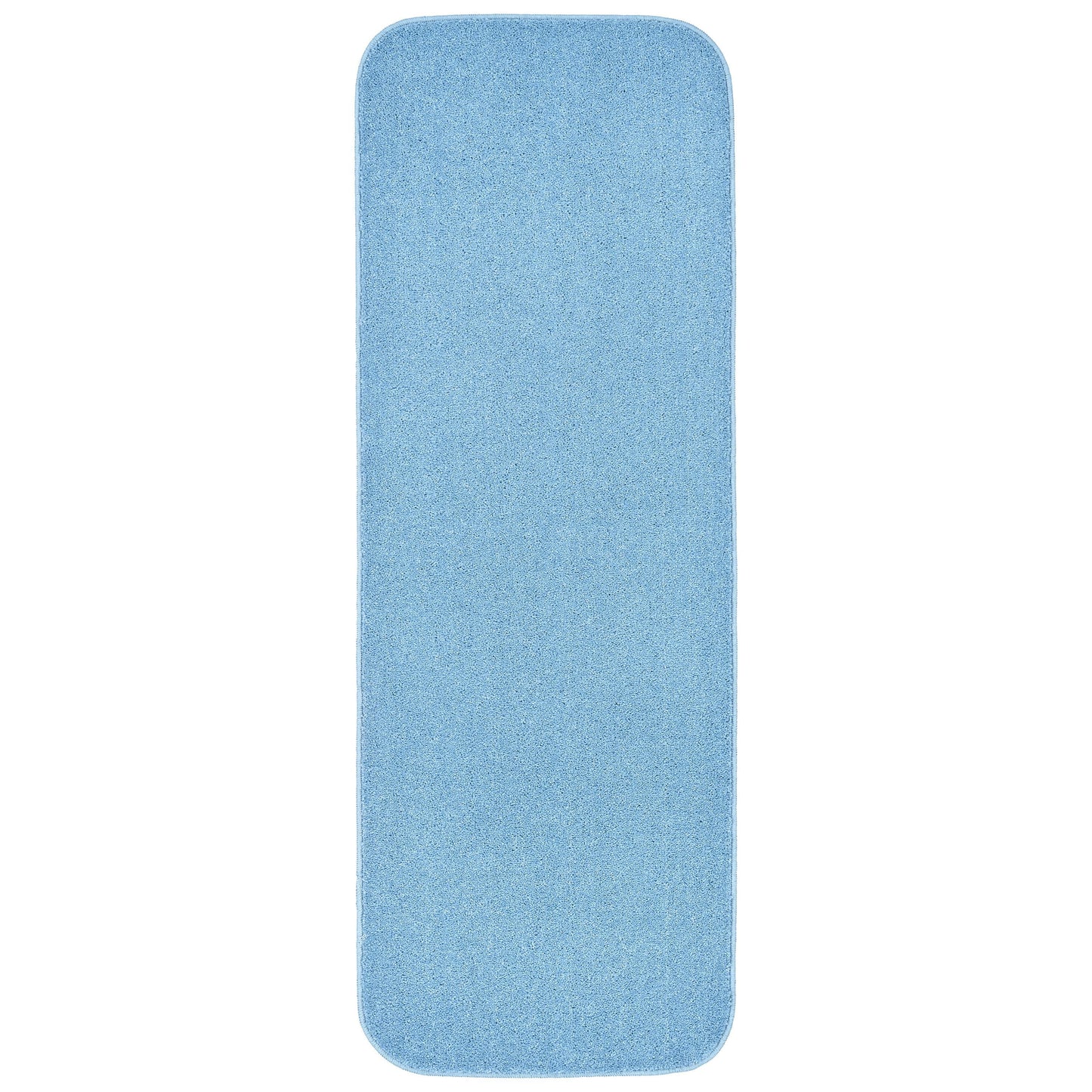 Garland Rug Gramercy Washable Polypropylene Basin Blue Bathroom Runner, 22â€ x 60â€