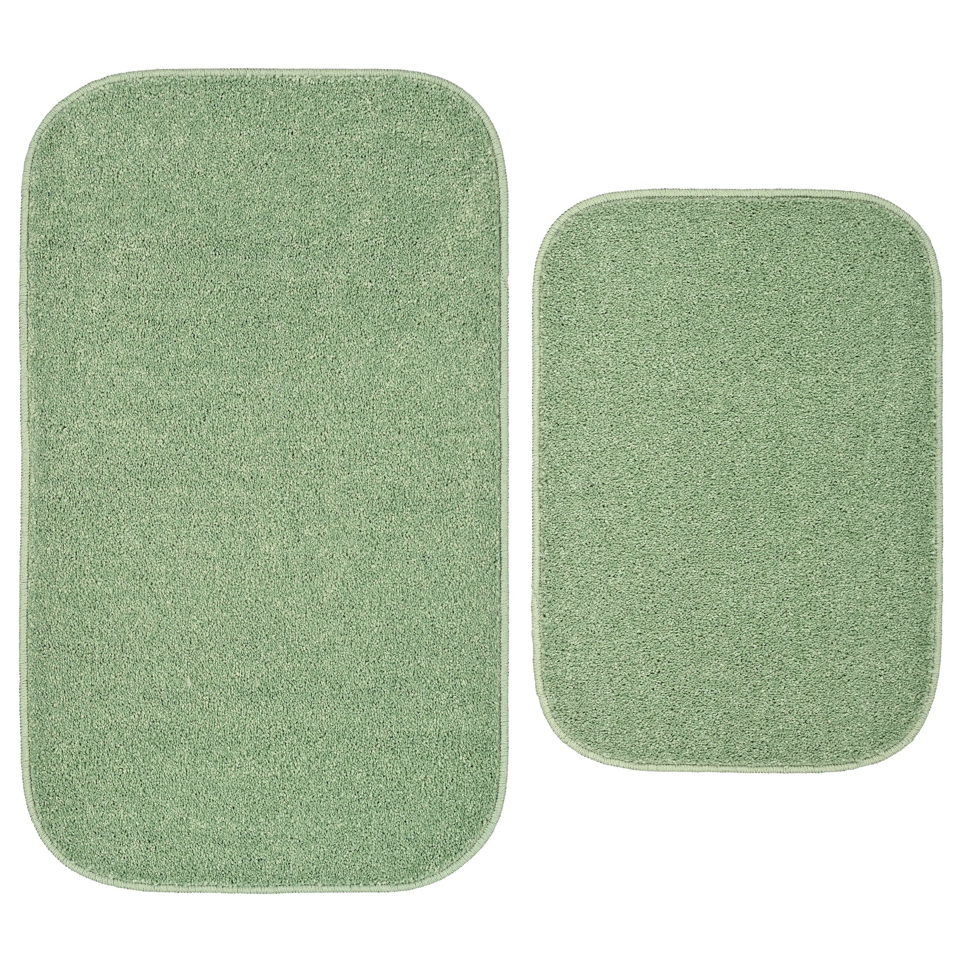 Garland Rug Sedona Washable Bath Rug Set, 2 Piece (21"x34" & 17"x24") Deep Fern