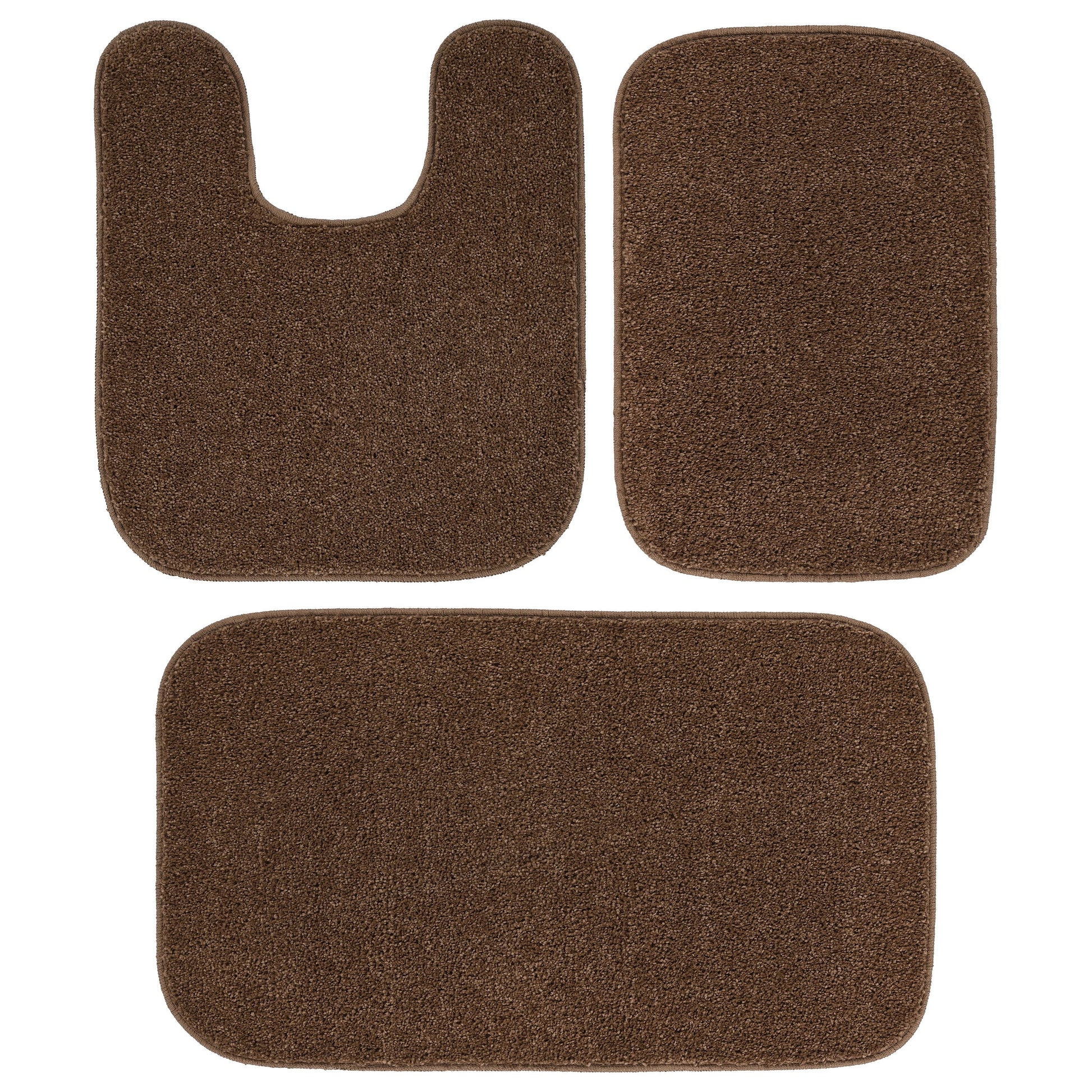 Garland Rug Sedona Washable Bath Rug Set, 3 Piece Set (2 Bath Rugs, & Contour Rug) Cinnamon