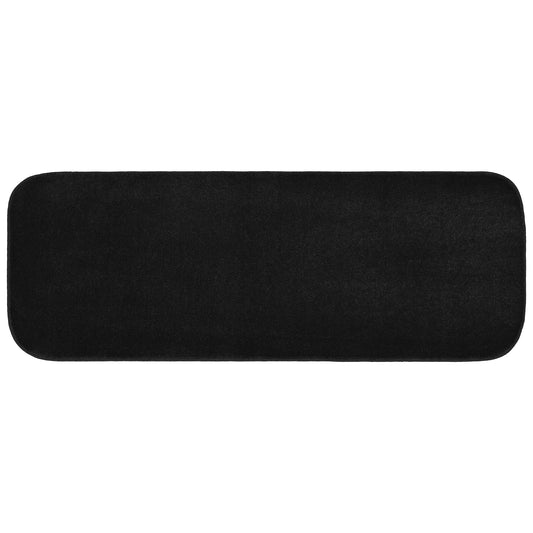 Garland Rug Sedona Washable Polypropylene Black Bathroom Runner, 22â€ x 60â€