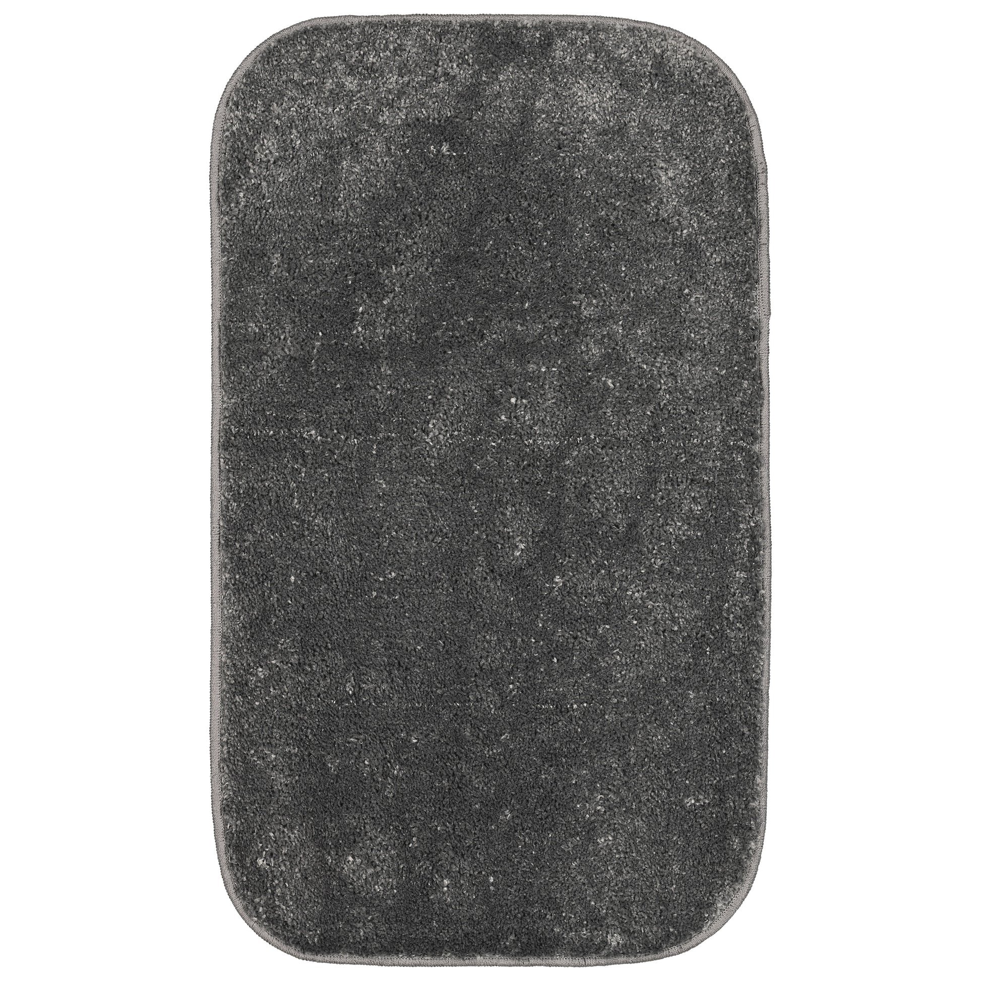Garland Rug Sedona Washable Polypropylene Cinder Gray Bath Rug, 21" x 34"