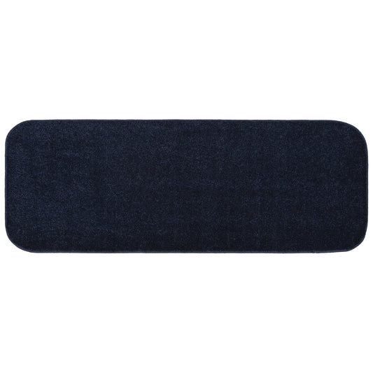 Garland Rug Sedona Washable Polypropylene Navy Bathroom Runner, 22â€ x 60â€