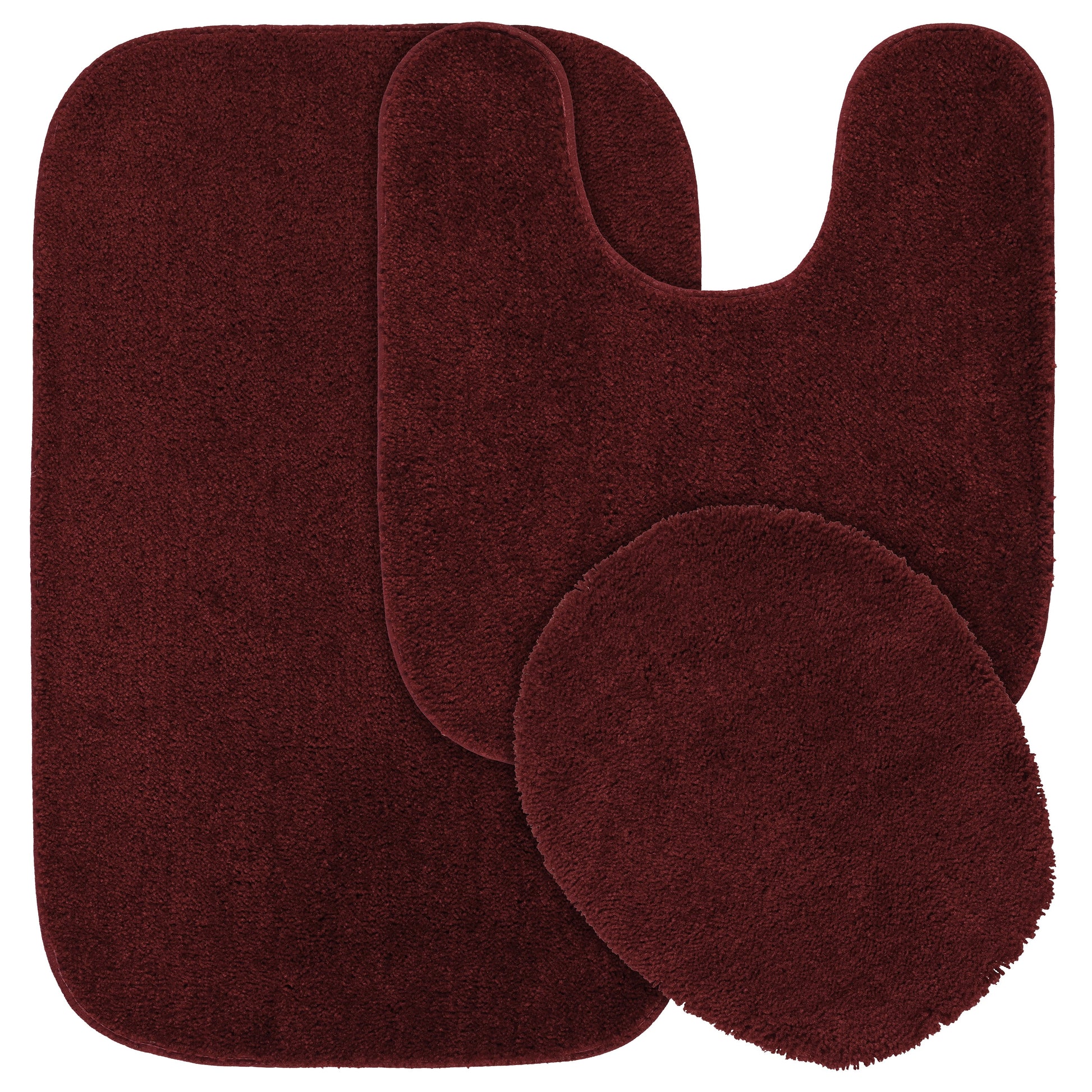 Garland Rug Traditional Washable Nylon Navy Bath Rug, 30" x 50"