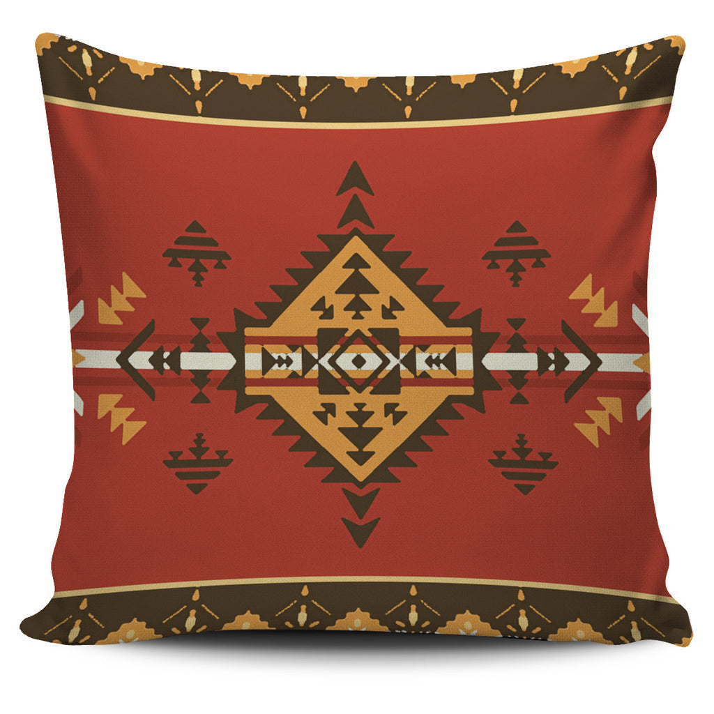 Geometric Pattern Red Pillow Covers