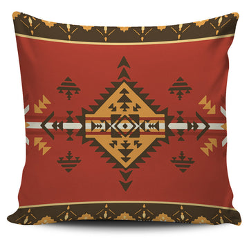 Geometric Pattern Red Pillow Covers