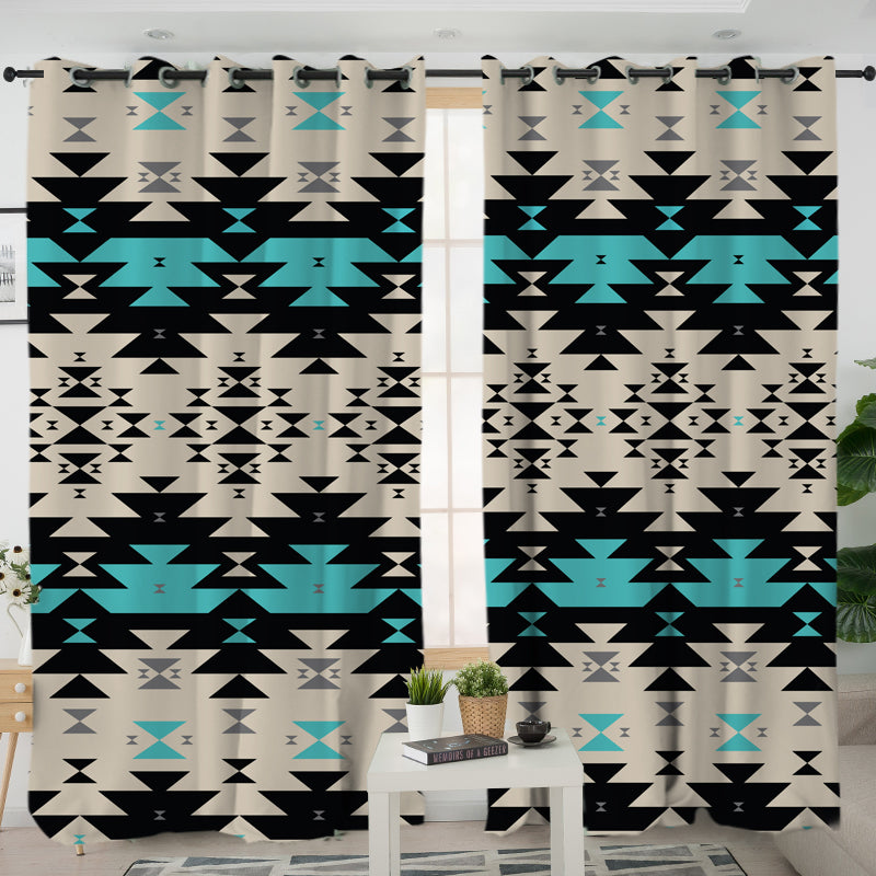 Geometric Seamless Pattern Living Room Curtain 14636