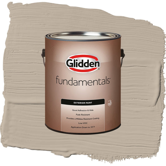 Glidden Fundamentals Discover / Beige, Semi-Gloss Exterior Paint, 1 Gallon