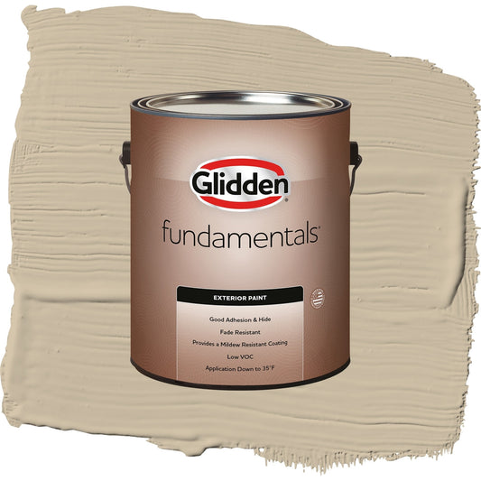 Glidden Fundamentals Dusty Trail / Beige, Semi-Gloss Exterior Paint, 1 Gallon