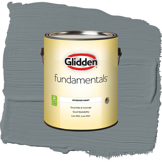 Glidden Fundamentals Garrison Gray / Grey, Semi-Gloss Interior Paint, 1 Gallon