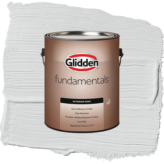 Glidden Fundamentals Thin Ice / Gray, Semi-Gloss Exterior Paint, 1 Gallon