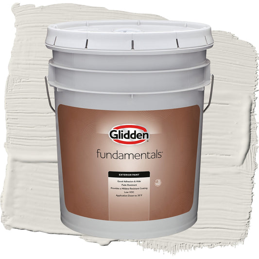 Glidden Fundamentals Shark / Beige, Satin Exterior Paint, 5 Gallon