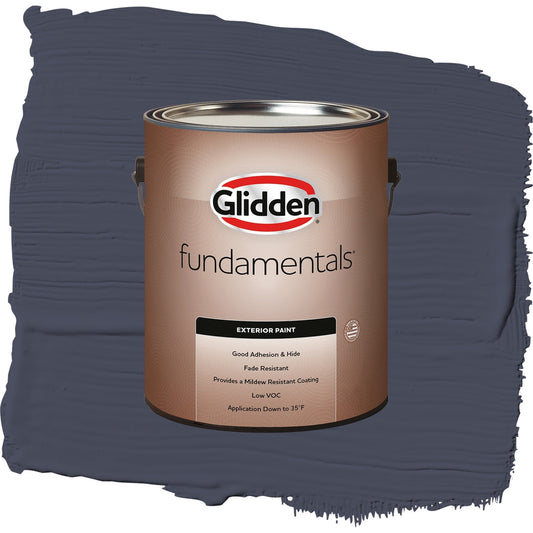 Glidden Fundamentals Black Flame / Purple, Flat Exterior Paint, 1 Gallon
