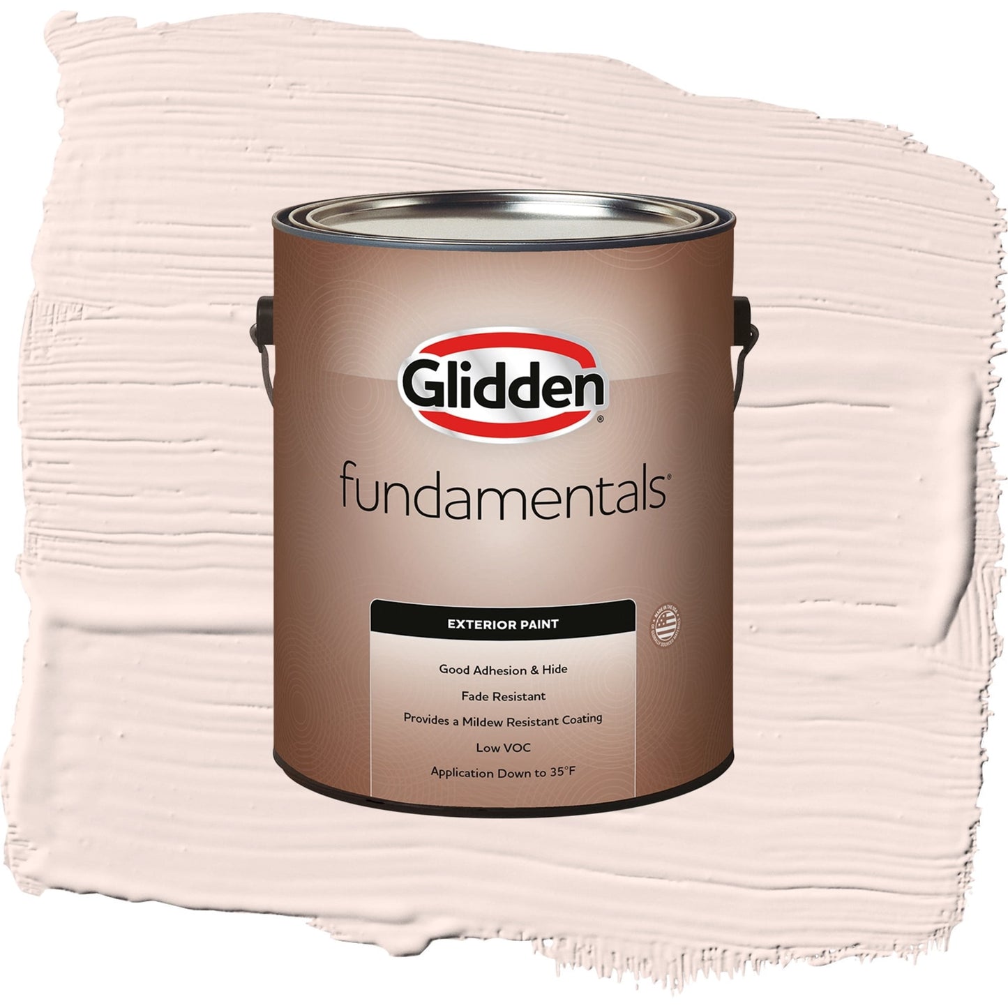 Glidden Fundamentals Brandy Alexander / Red, Satin Exterior Paint, 1 Gallon