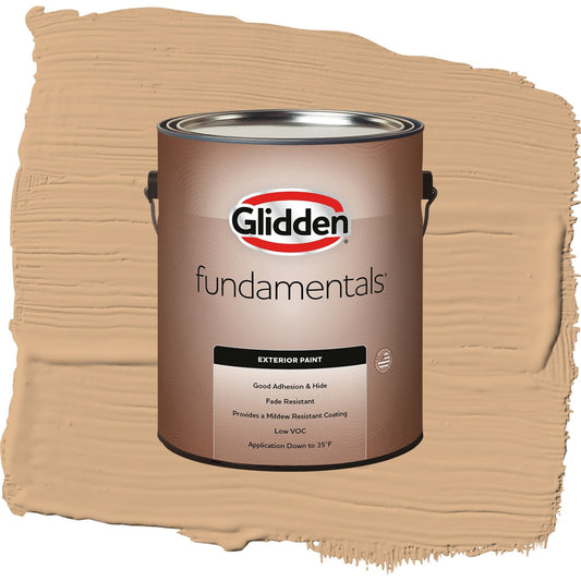 Glidden Fundamentals Cheddar Biscuit / Orange, Semi-Gloss Exterior Paint, 1 Gallon