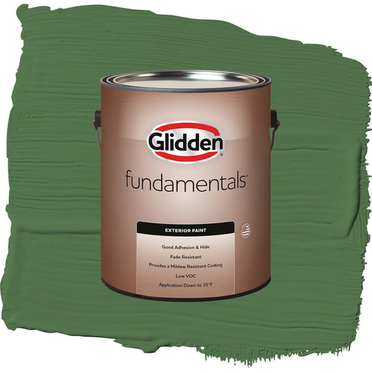 Glidden Fundamentals Clover Leaf / Green, Semi-Gloss Exterior Paint, 1 Gallon